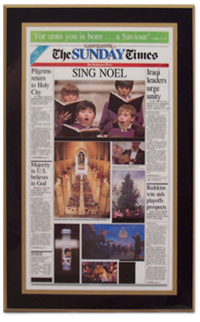 Laminated Plaques for Newspaper Articles Image