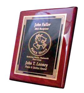 Rosewood Piano Finish Plaque Image