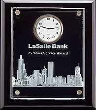 Black Reflection Clock Plaque Image