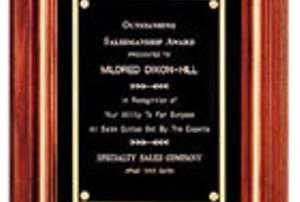 Engraved Plate in Walnut Frame