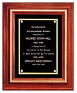 Framed Plaque with Engraved Plate Image