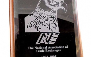 Black Mirrored Plaque with Eagle