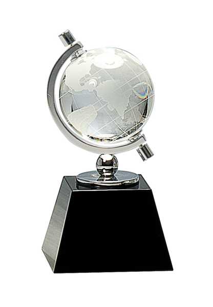 Crystal Spinning Globe Image