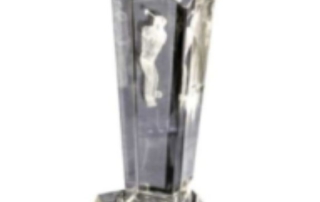 3D Crystal Golfer Award