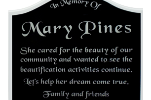 Engraved Sign mounted to sculpted sign blank