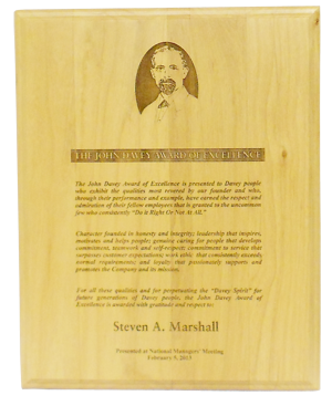 Wood Plaques Laser Engraved Image