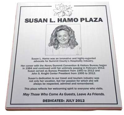Silver Zinc Outdoor Plaque with Photo Image